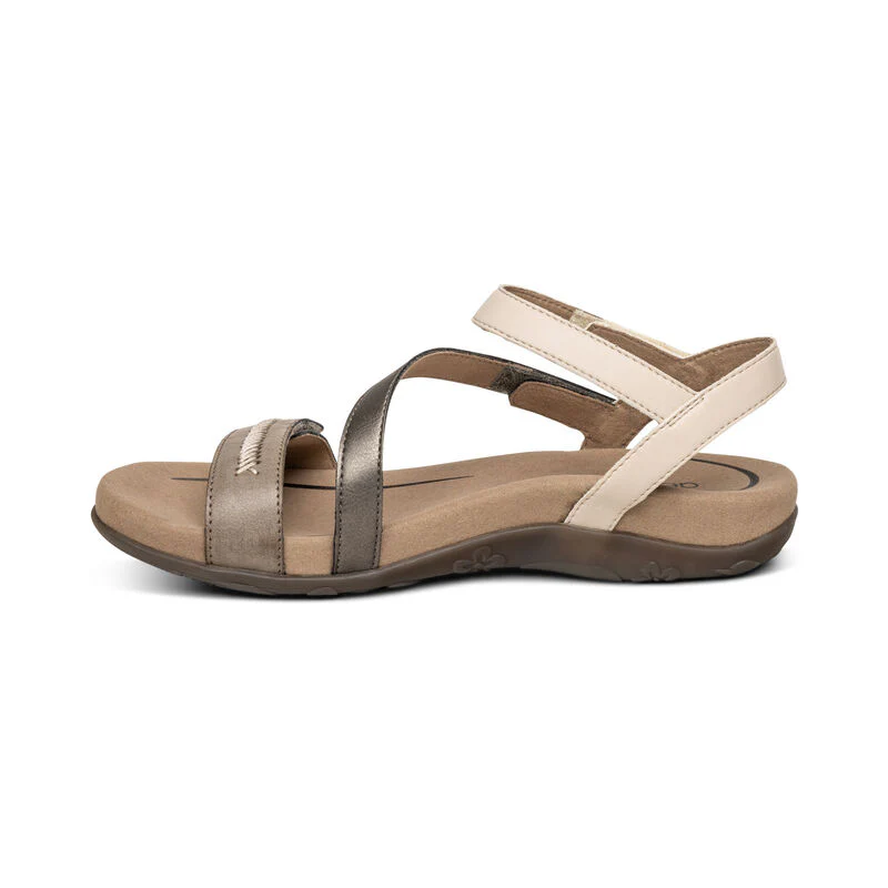 Gabby Adjustable Quarter Strap Sandal - Stone Multi - Image 4