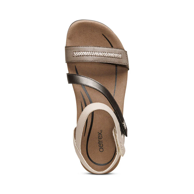Gabby Adjustable Quarter Strap Sandal - Stone Multi - Image 5