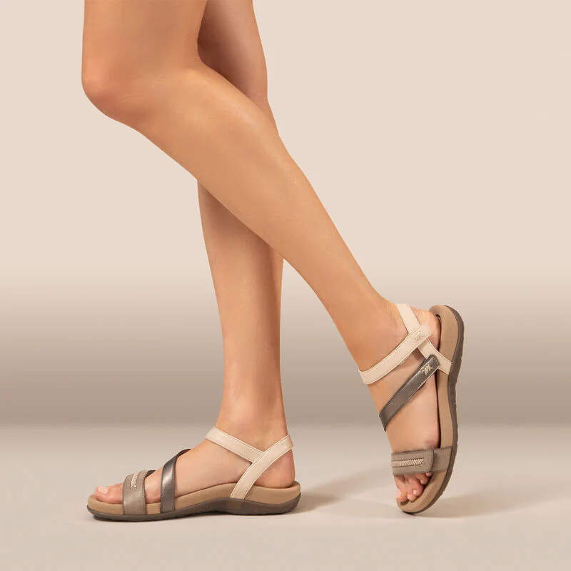 Gabby Adjustable Quarter Strap Sandal - Stone Multi - Image 9