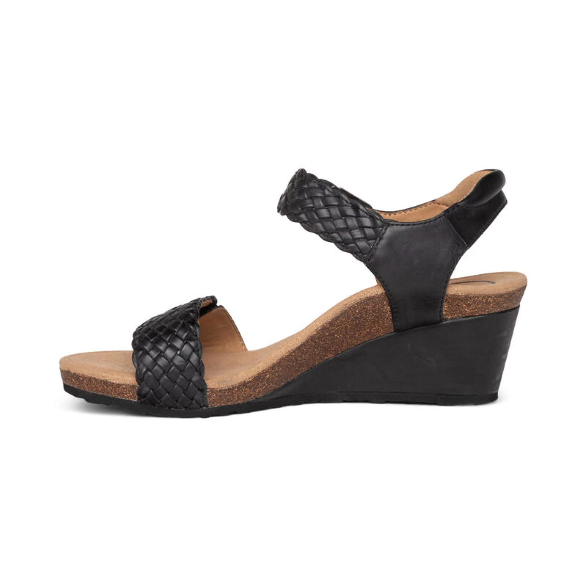 Grace Adjustable Woven Wedge - Black - Image 4