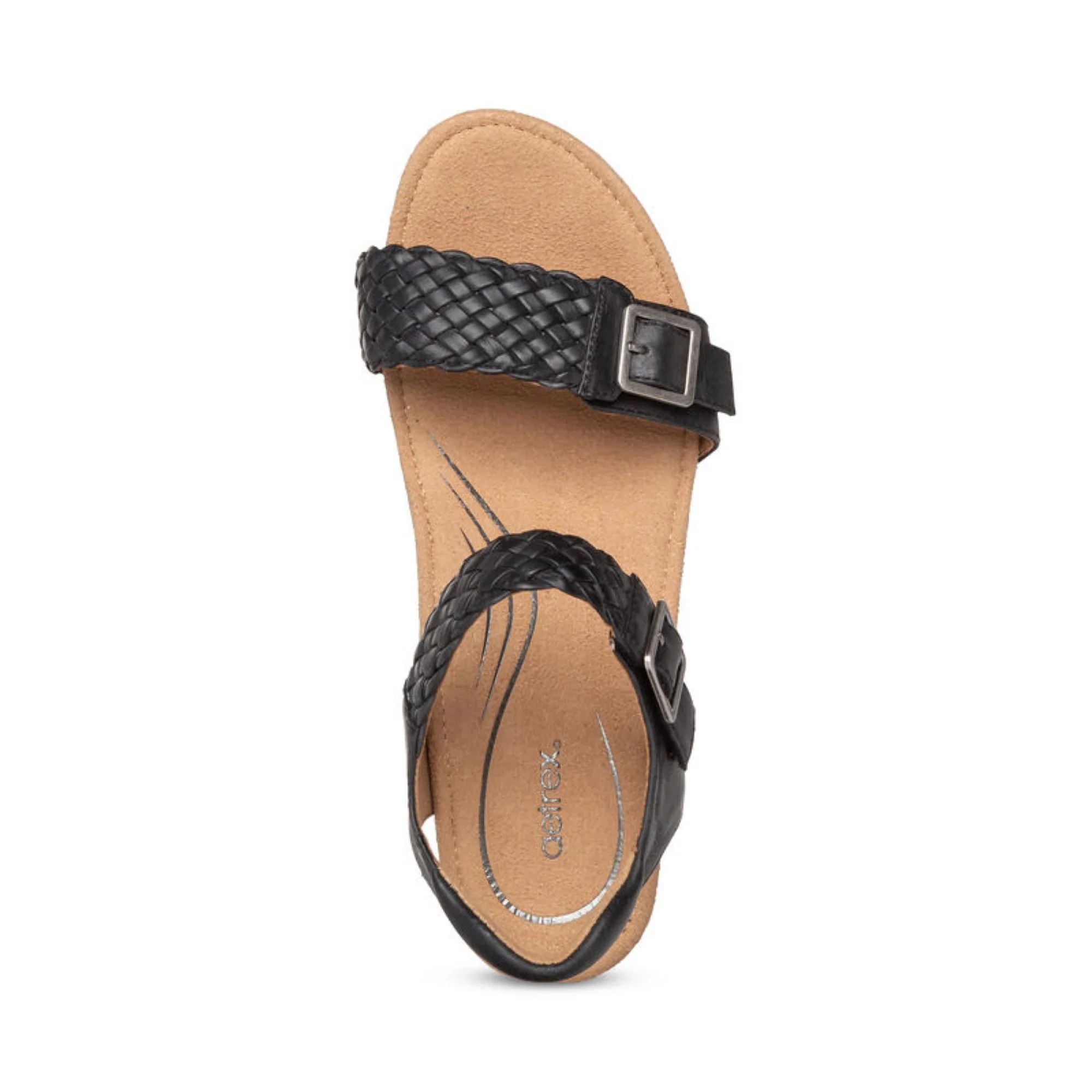 Grace Adjustable Woven Wedge - Black - Image 5