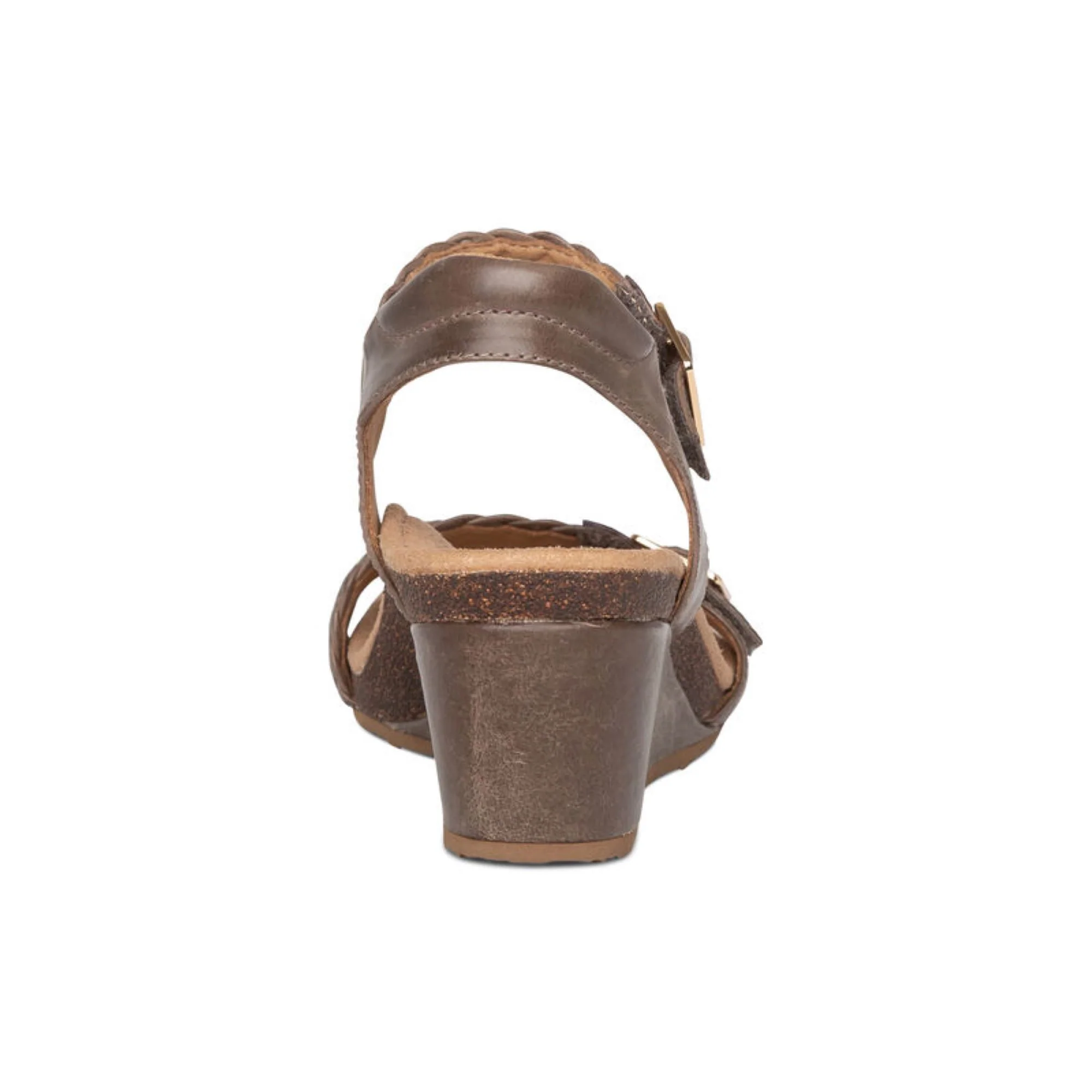 Grace Adjustable Woven Wedge - Taupe - Image 3