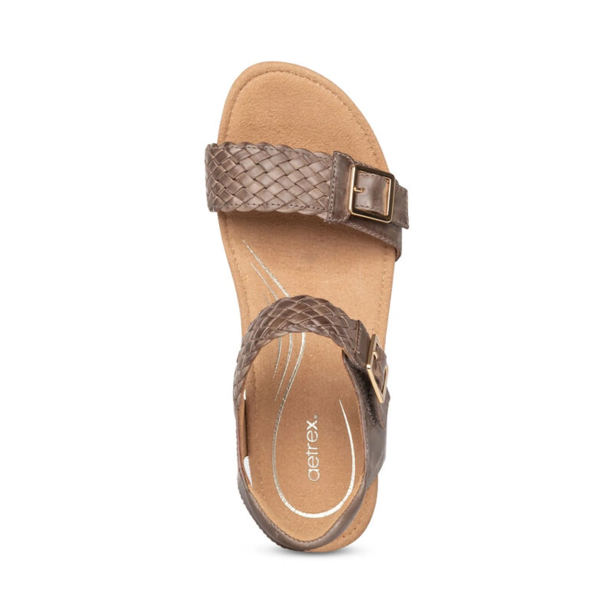 Grace Adjustable Woven Wedge - Taupe - Image 5
