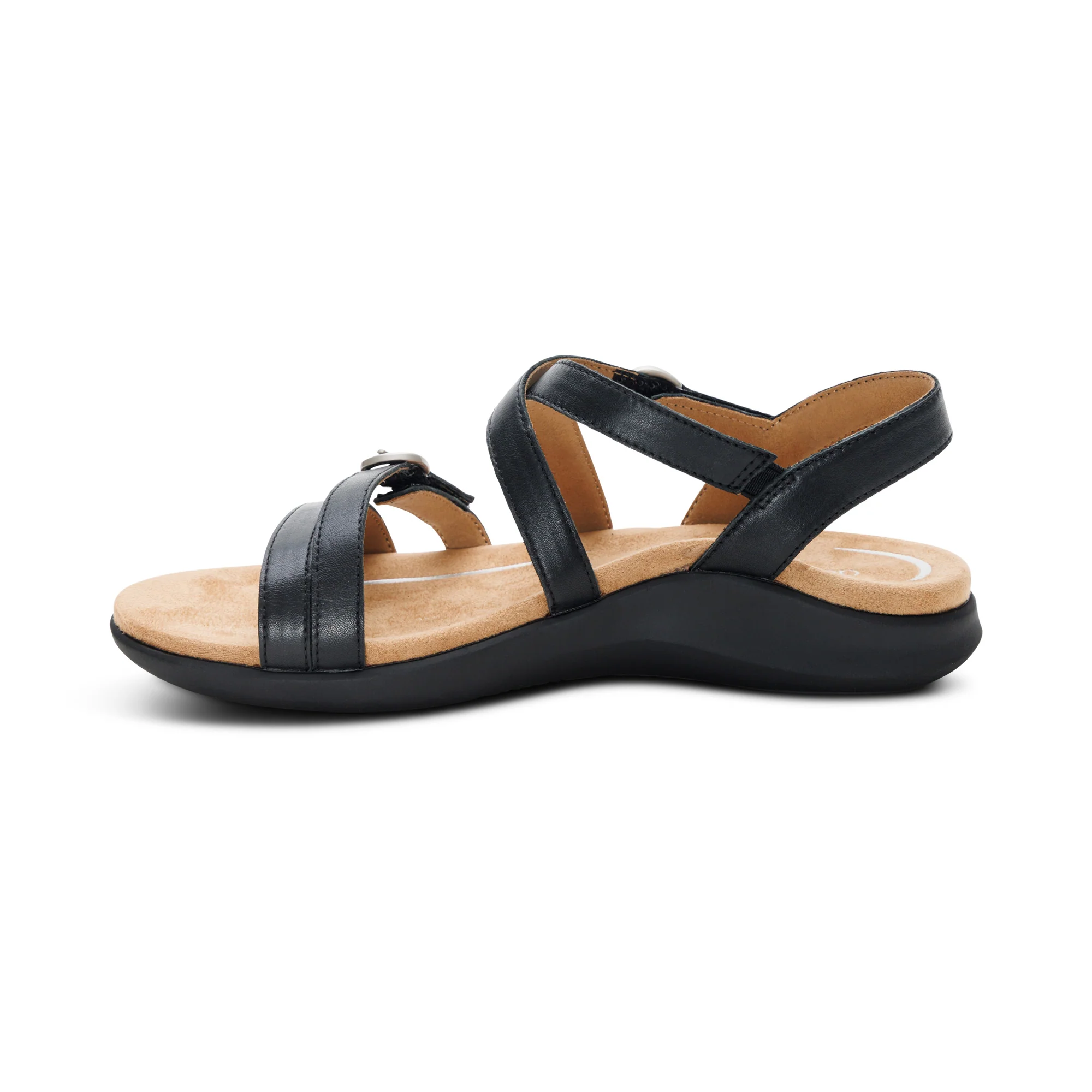 Hadley Adjustable Quarter Strap Sandal - Black - Image 4