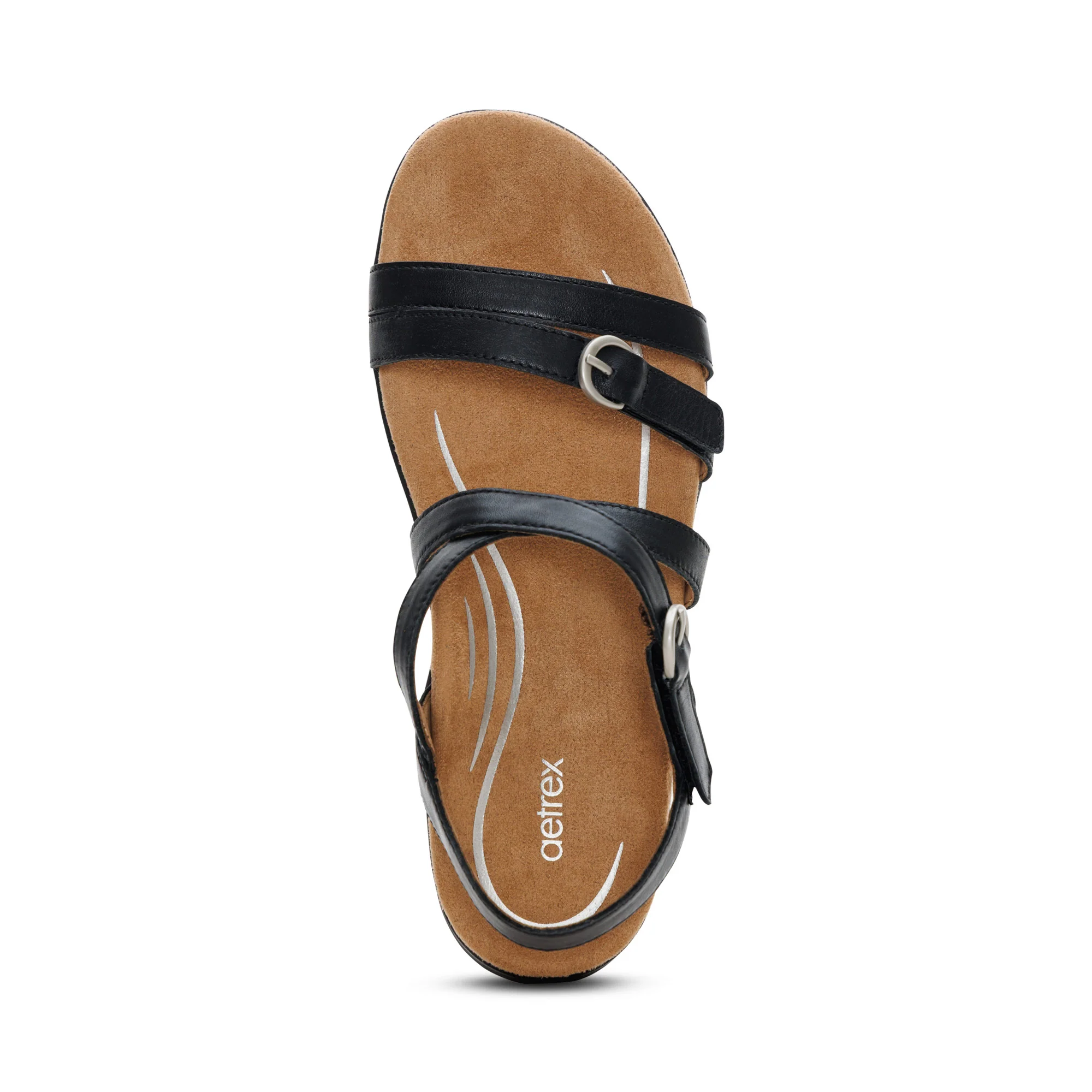 Hadley Adjustable Quarter Strap Sandal - Black - Image 5