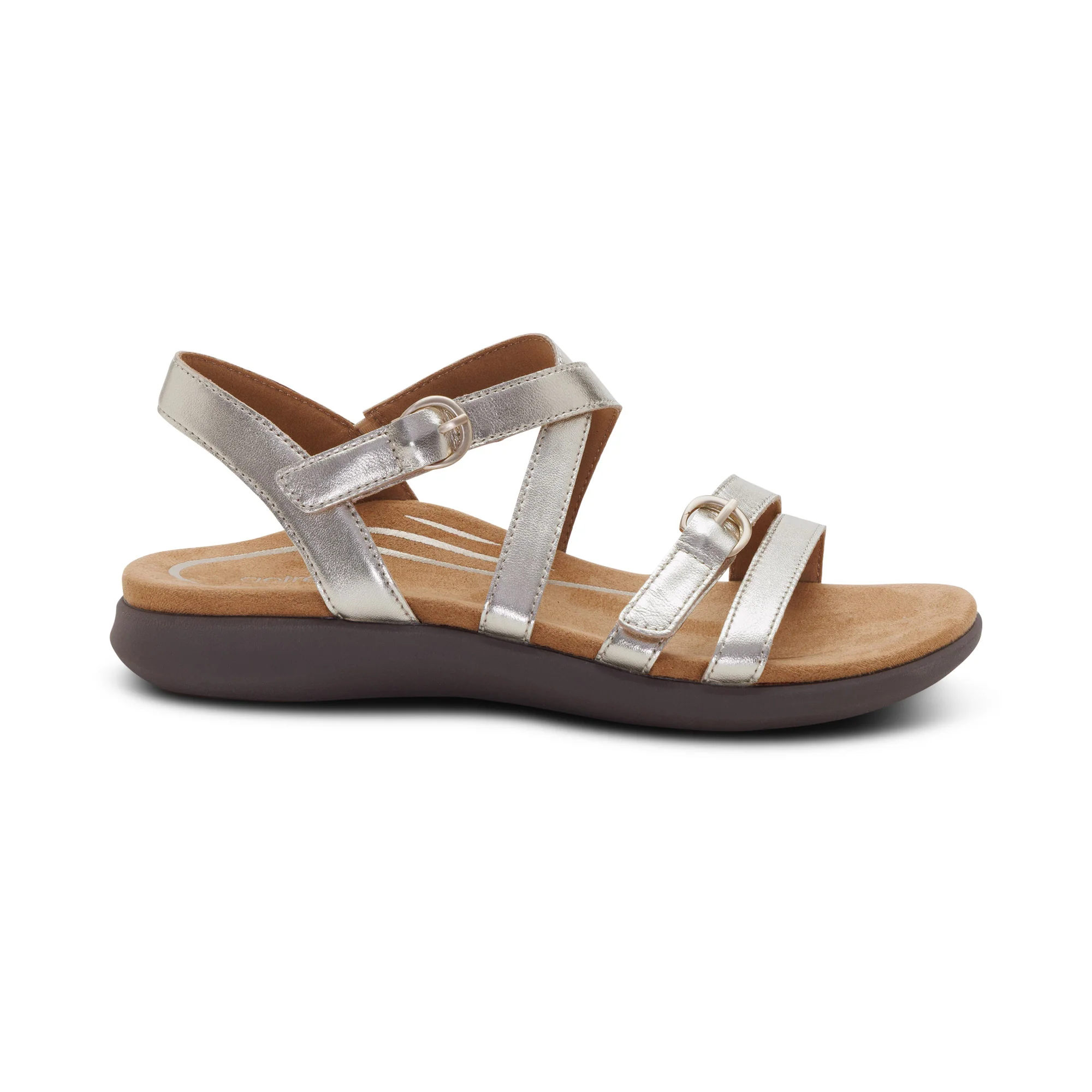 Hadley Adjustable Quarter Strap Sandal - Champagne - Image 2