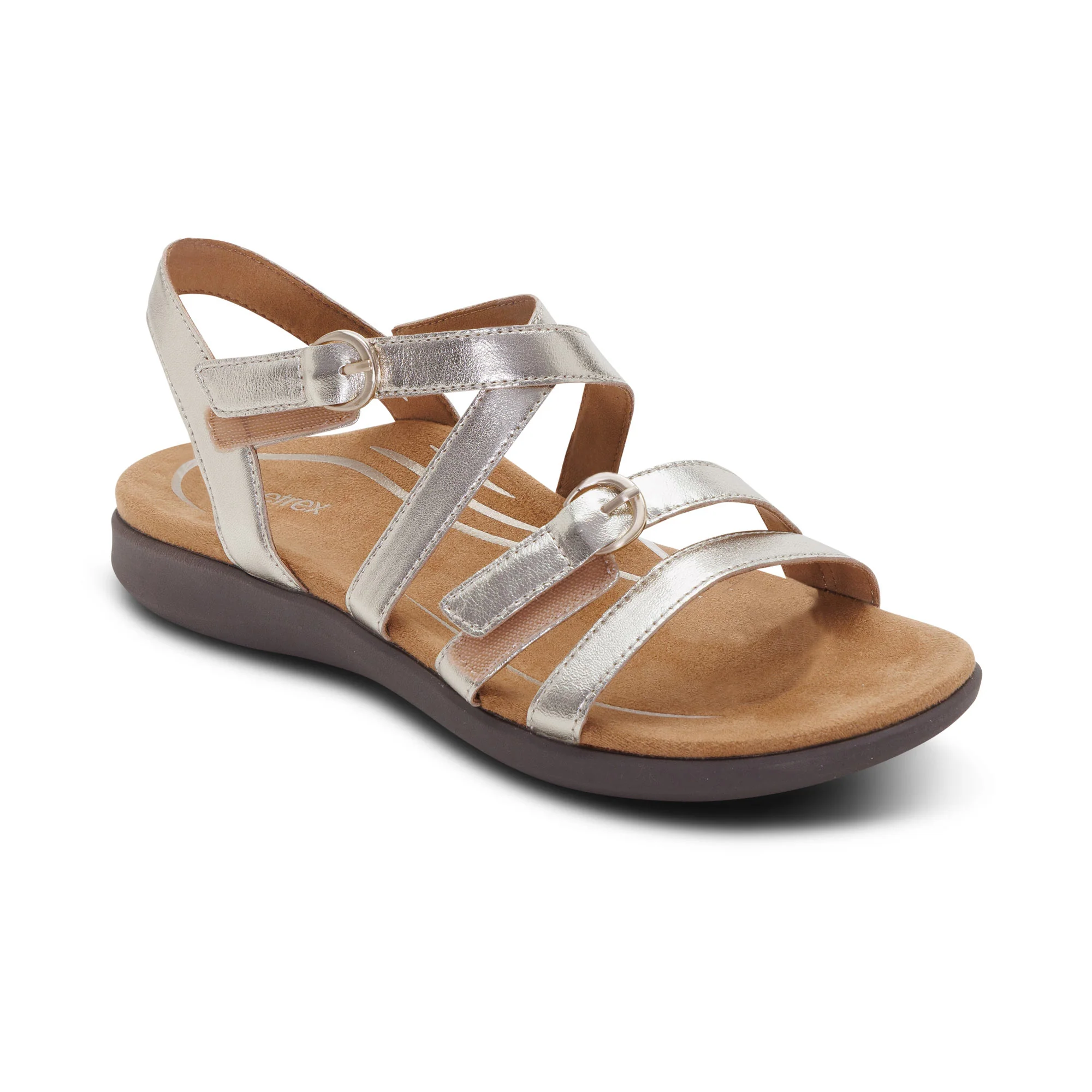 Hadley Adjustable Quarter Strap Sandal - Champagne - Image 7