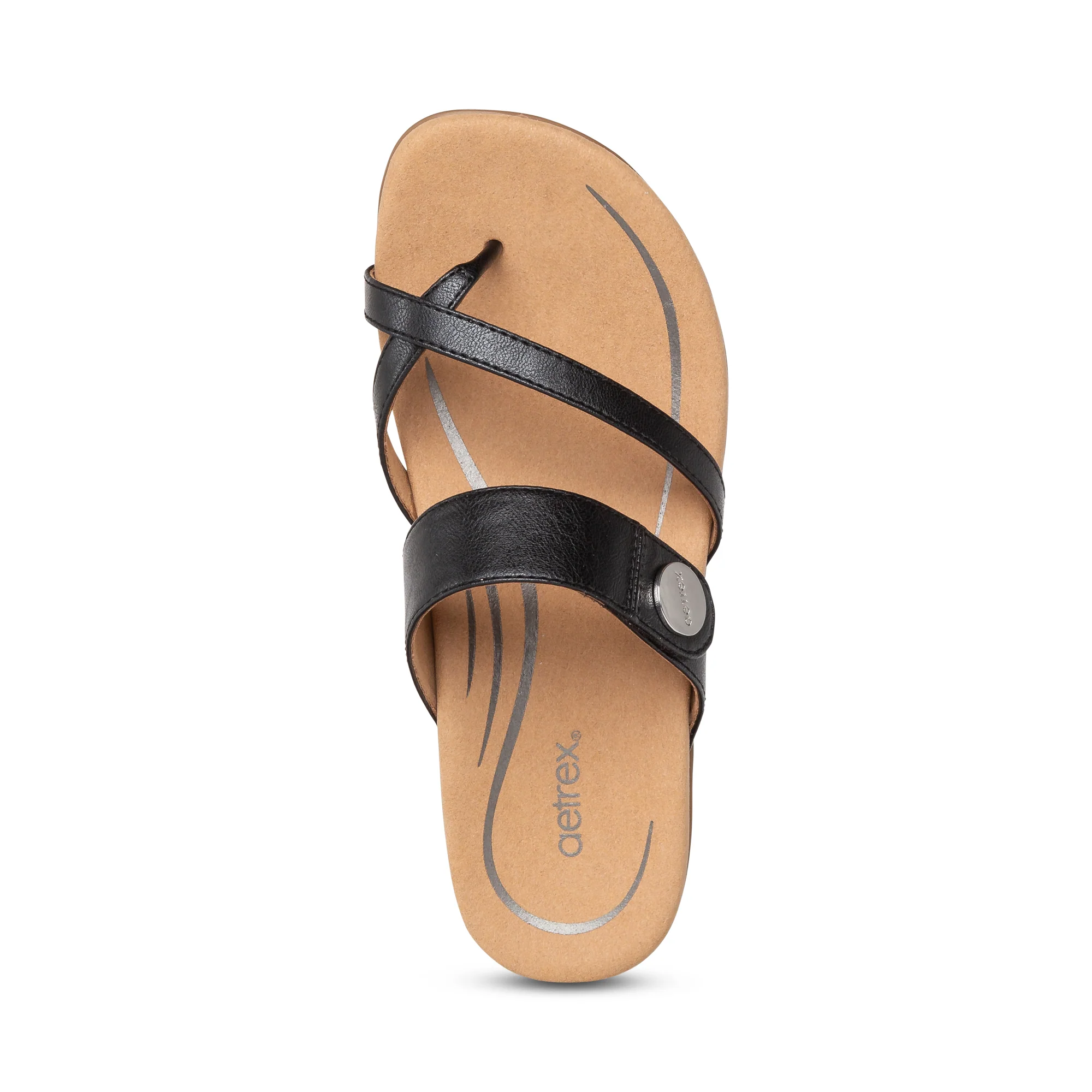 Izzy Adjustable Slide Sandal - Black - Image 4