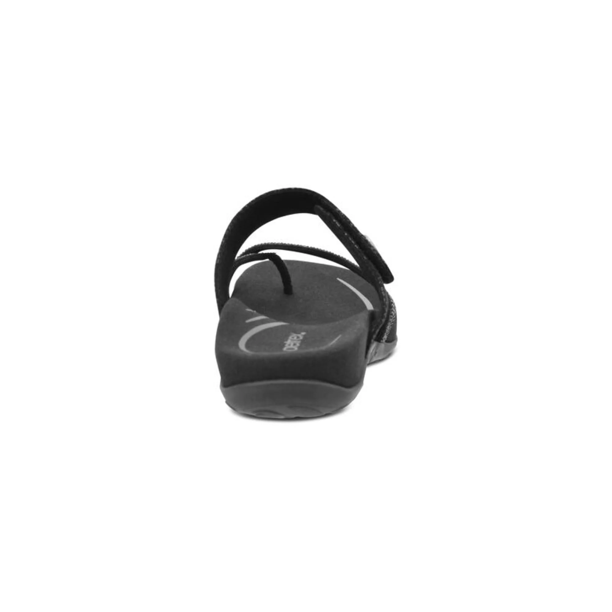 Izzy Adjustable Slide Sandal - Black Sparkle - Image 3