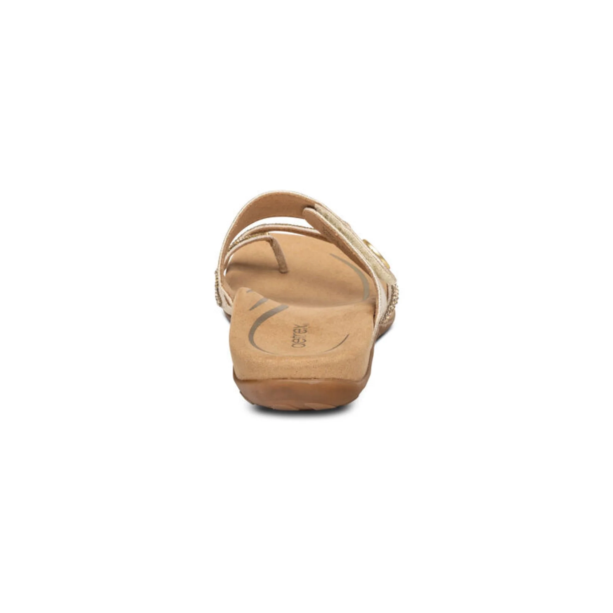 Izzy Adjustable Slide Sandal - Gold - Image 3
