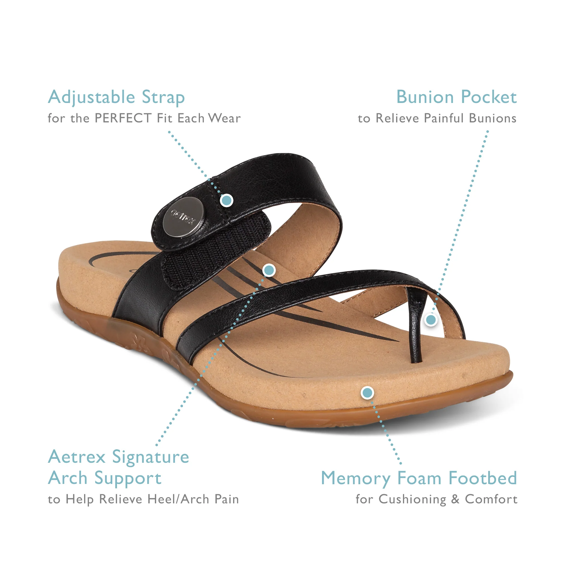 Izzy Adjustable Slide Sandal - Light Gold - Image 5