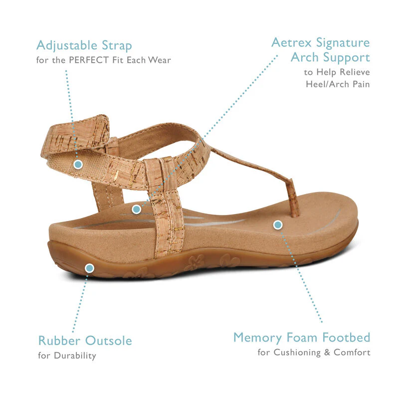 Jane Thong Sandal - Cork - Image 6