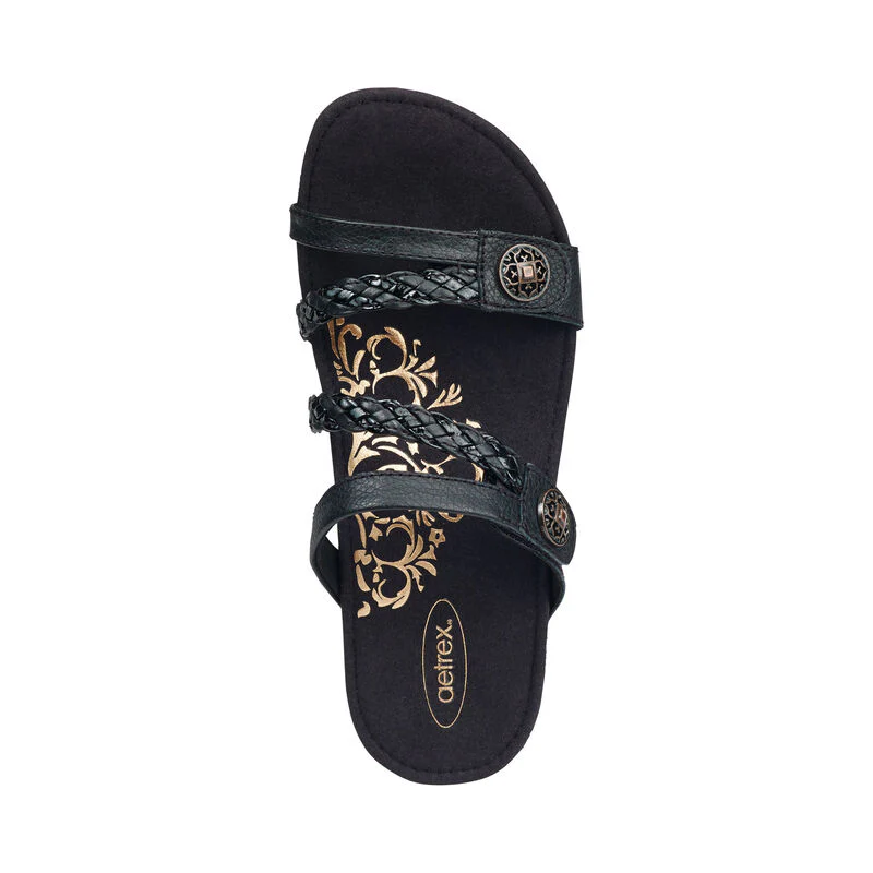Janey Braided Slide - Black - Image 4