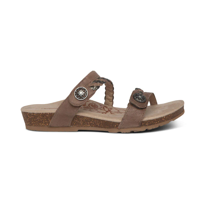 Janey Braided Slide - Stone - Image 2