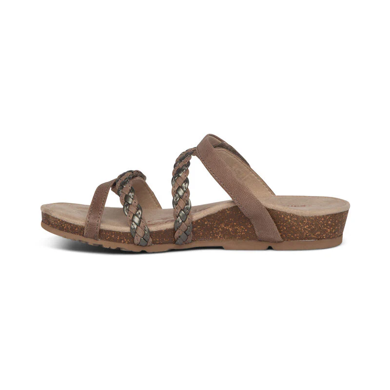 Janey Braided Slide - Stone - Image 3