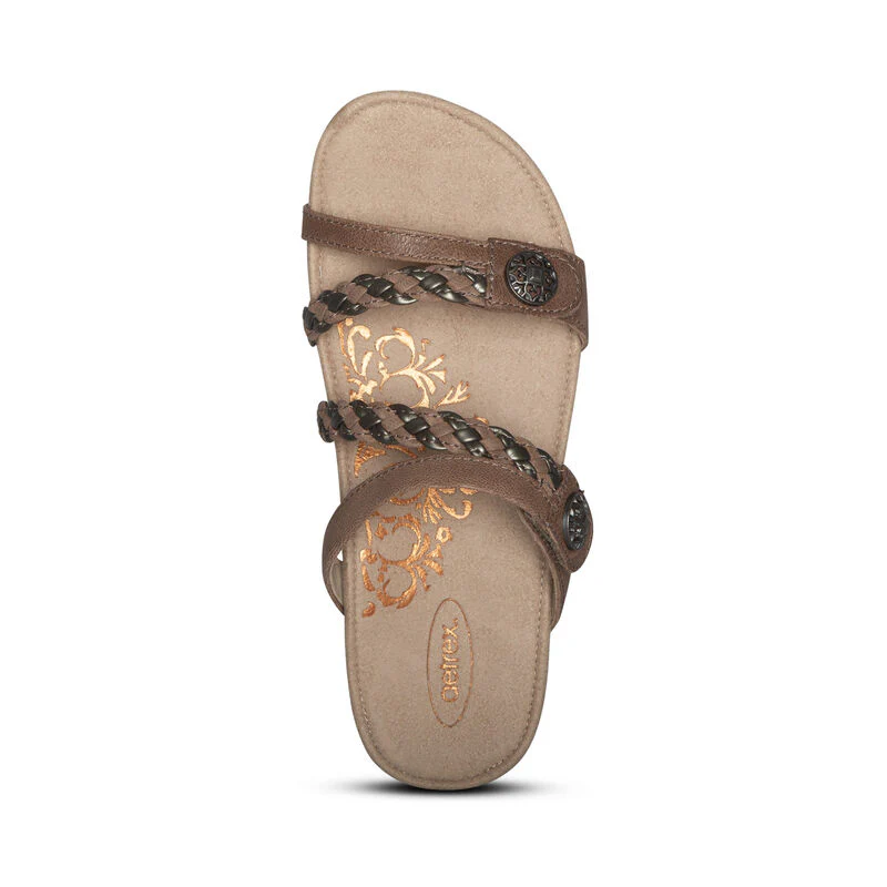 Janey Braided Slide - Stone - Image 4