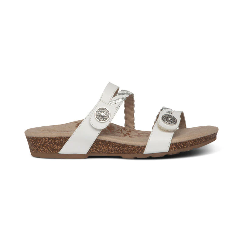 Janey Braided Slide - White - Image 2