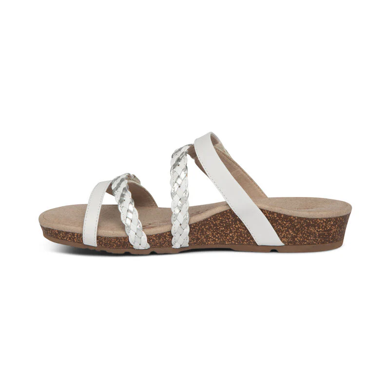 Janey Braided Slide - White - Image 3