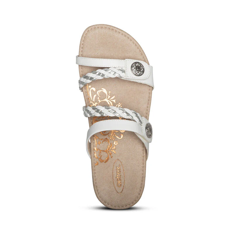 Janey Braided Slide - White - Image 4