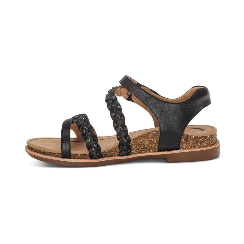 Jenn Quarter Strap Sandal - Black - Image 4