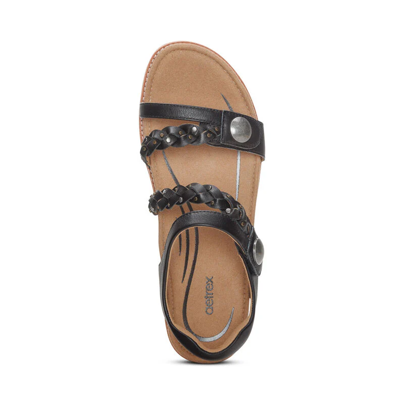 Jenn Quarter Strap Sandal - Black - Image 5
