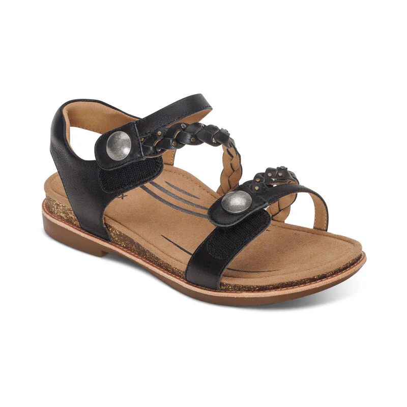 Jenn Quarter Strap Sandal - Black - Image 7