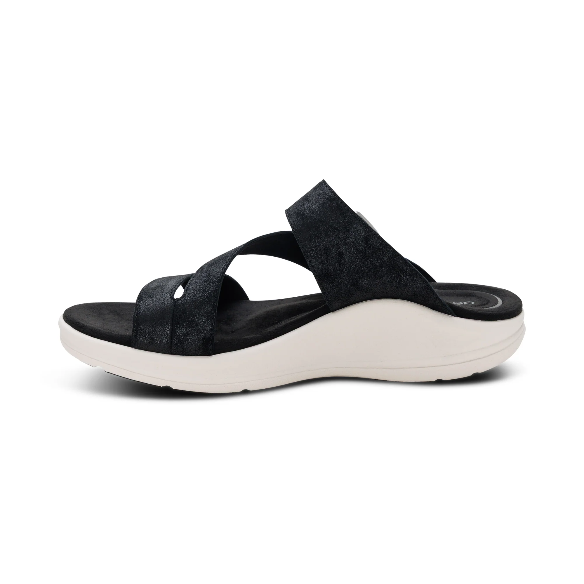 Jenny Adjustable Slide Sandal - Black - Image 4