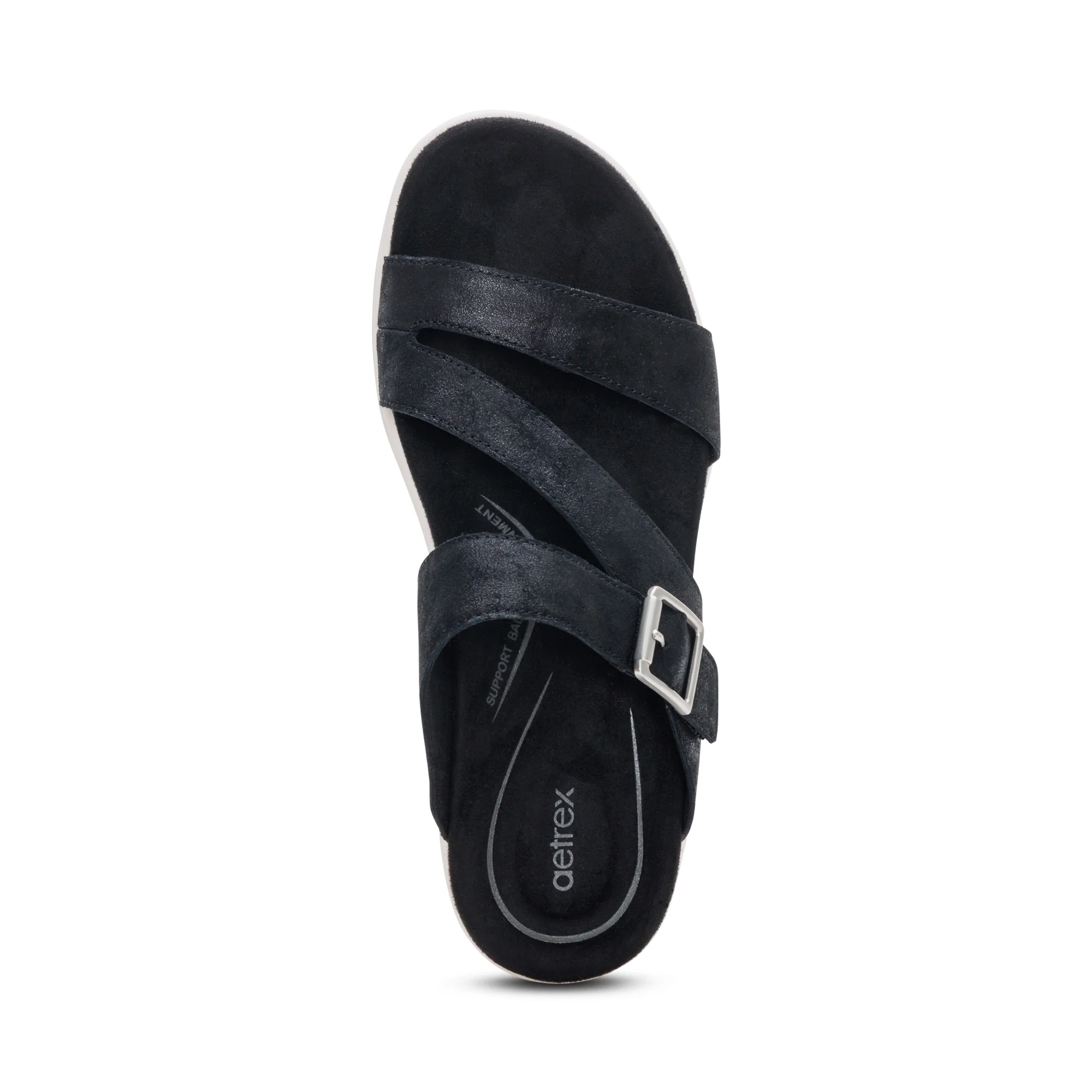 Jenny Adjustable Slide Sandal - Black - Image 5