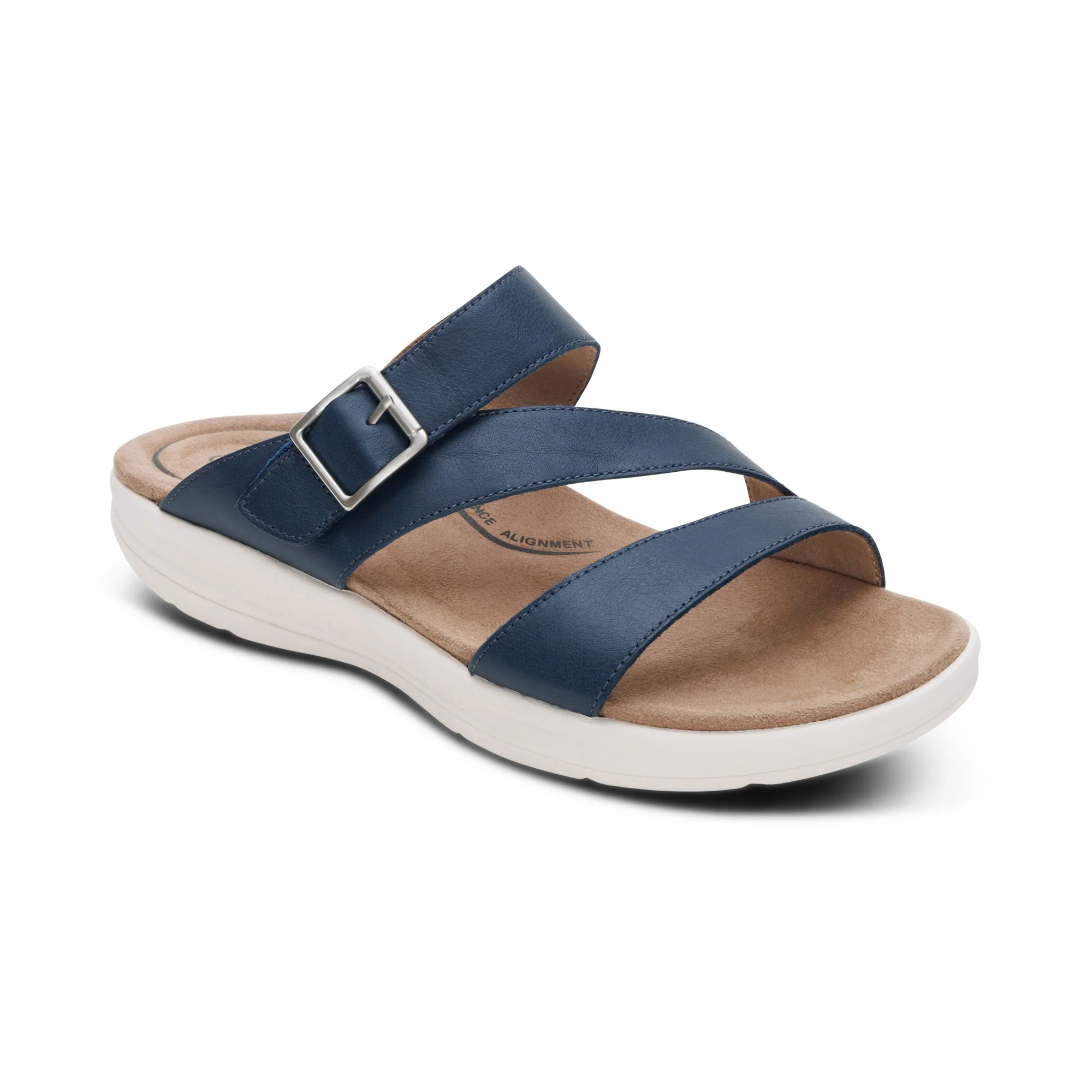 Jenny Adjustable Slide Sandal - Navy
