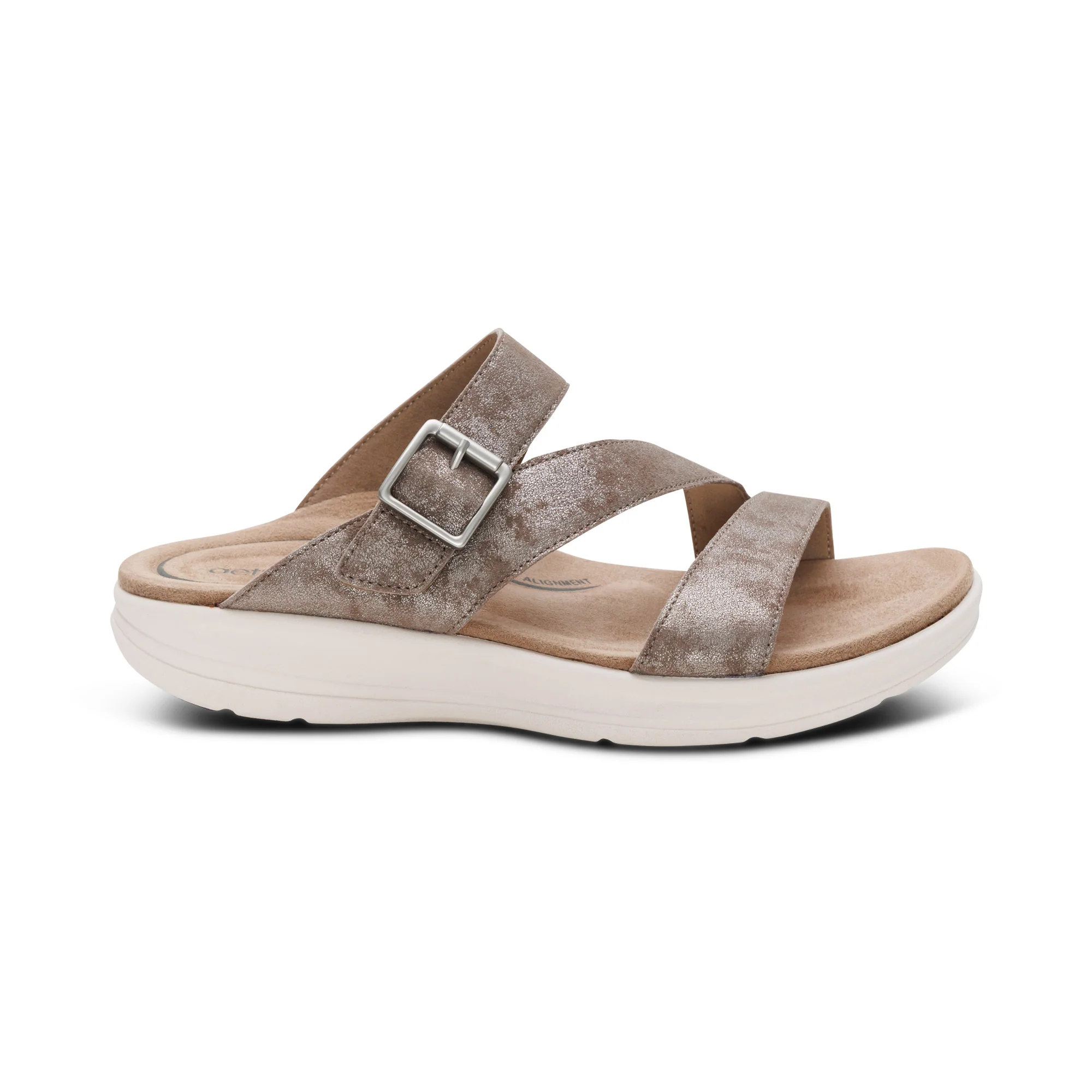 Jenny Adjustable Slide Sandal - Taupe - Image 2