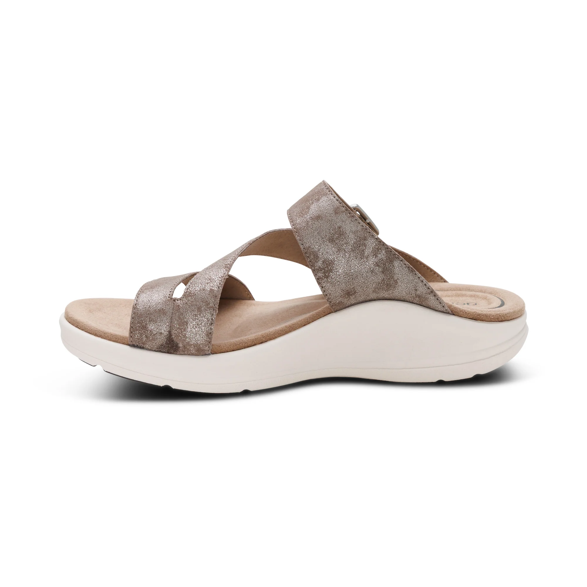 Jenny Adjustable Slide Sandal - Taupe - Image 4