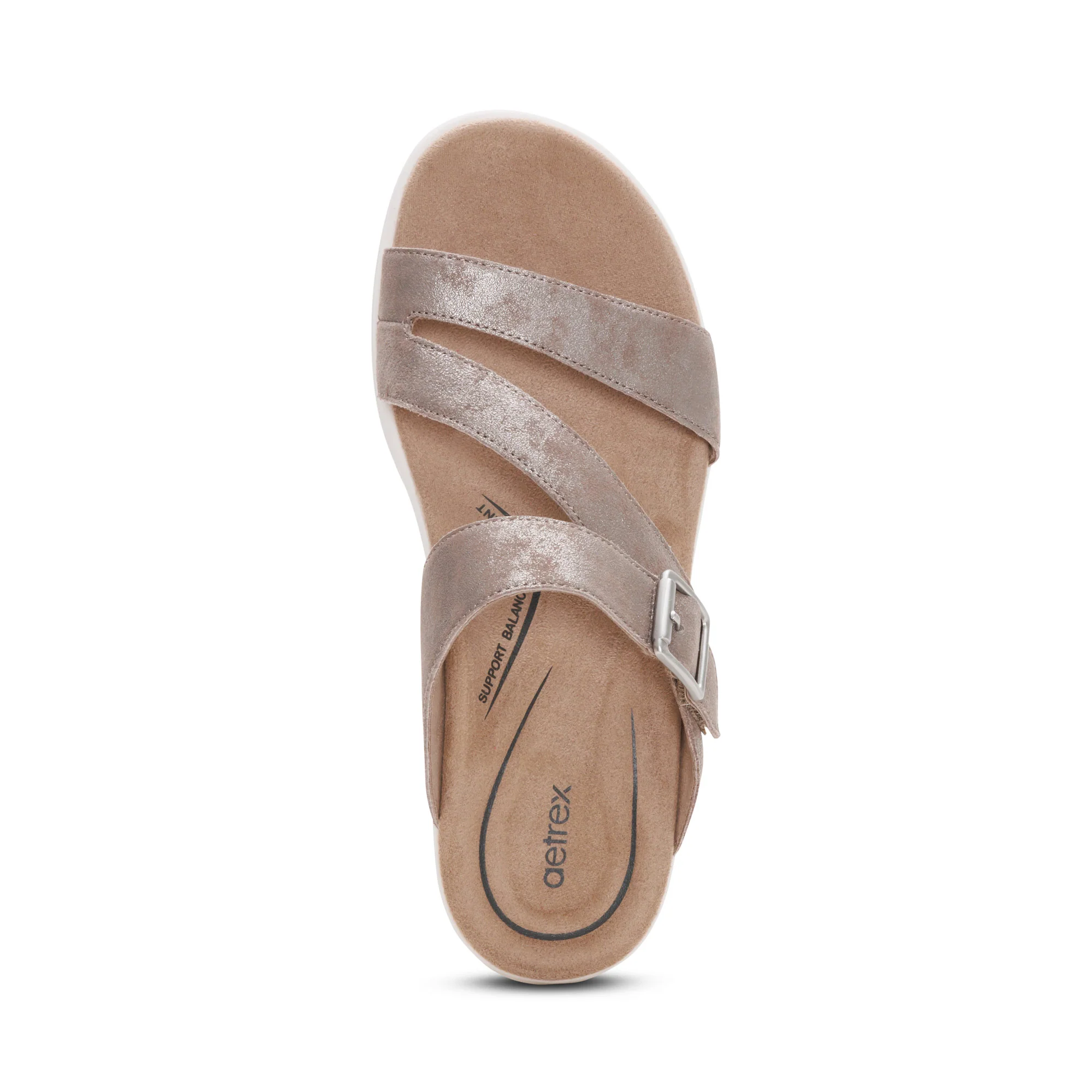 Jenny Adjustable Slide Sandal - Taupe - Image 5