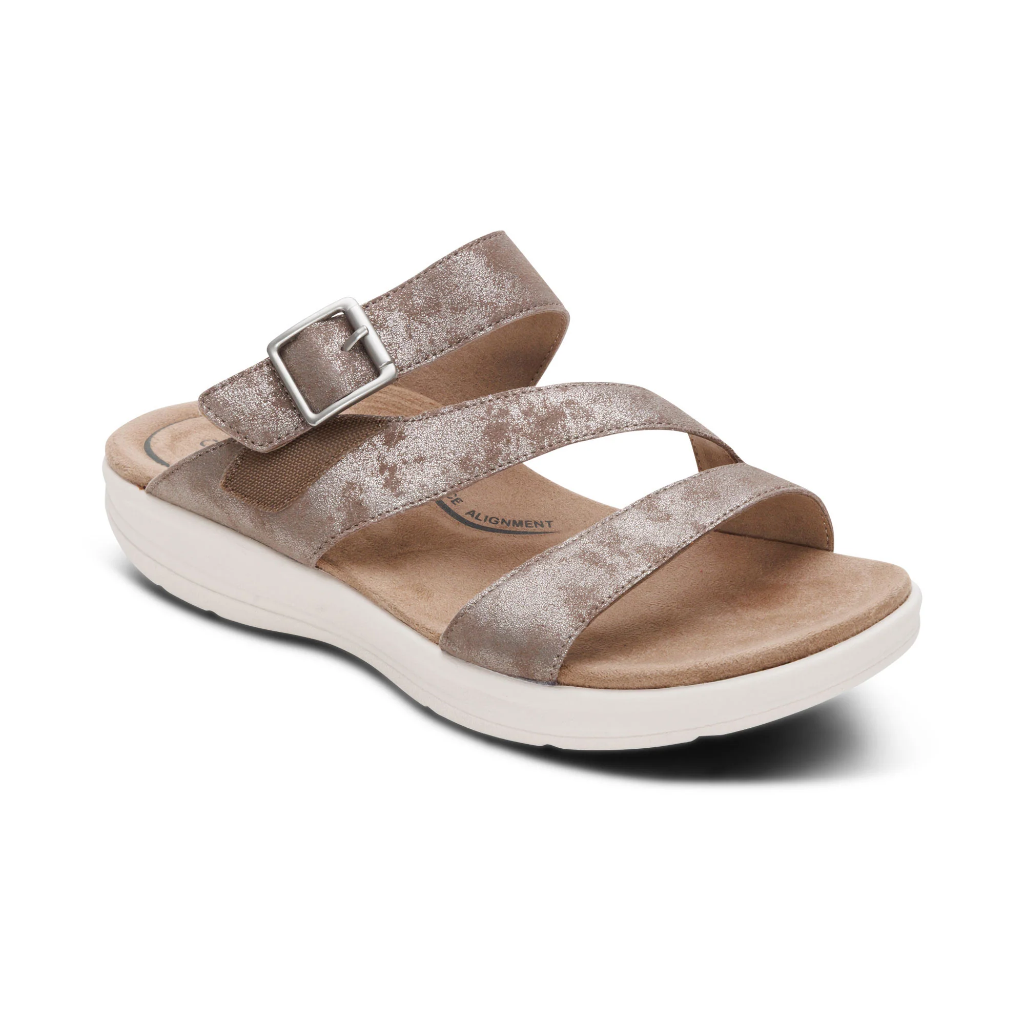 Jenny Adjustable Slide Sandal - Taupe - Image 7