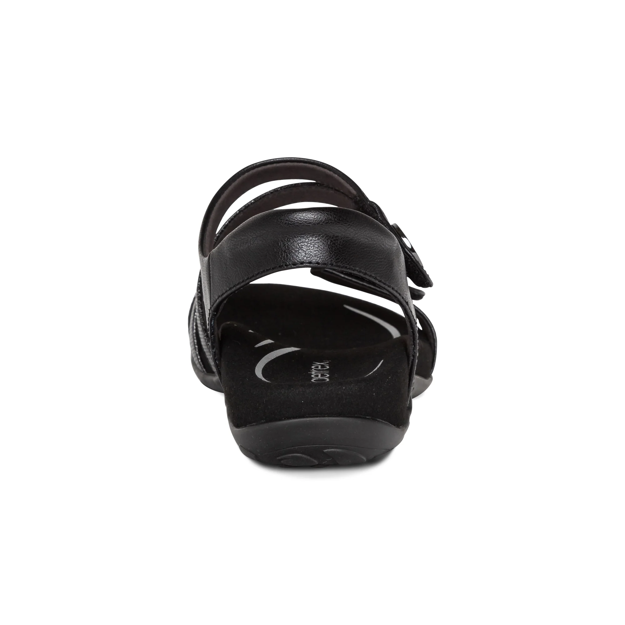 Jess Adjustable Quarter Strap Sandal - Black - Image 3