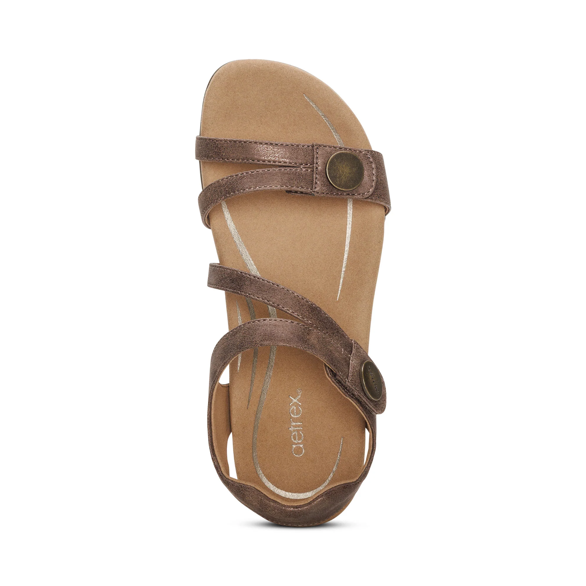 Jess Adjustable Quarter Strap Sandal - Bronze - Image 5