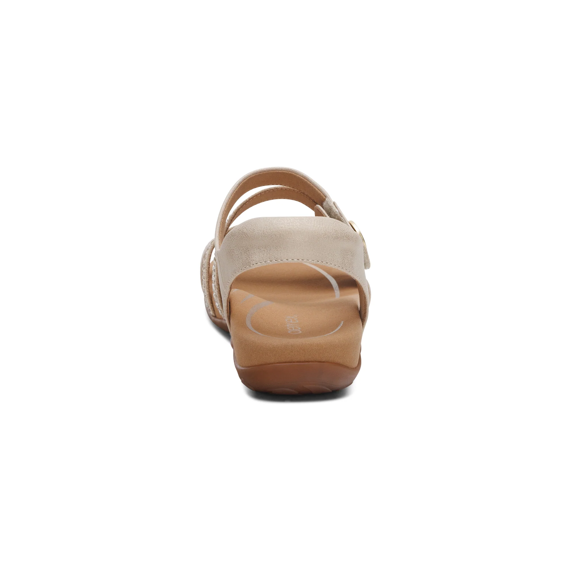 Jess Adjustable Quarter Strap Sandal - Champagne Sparkle - Image 3