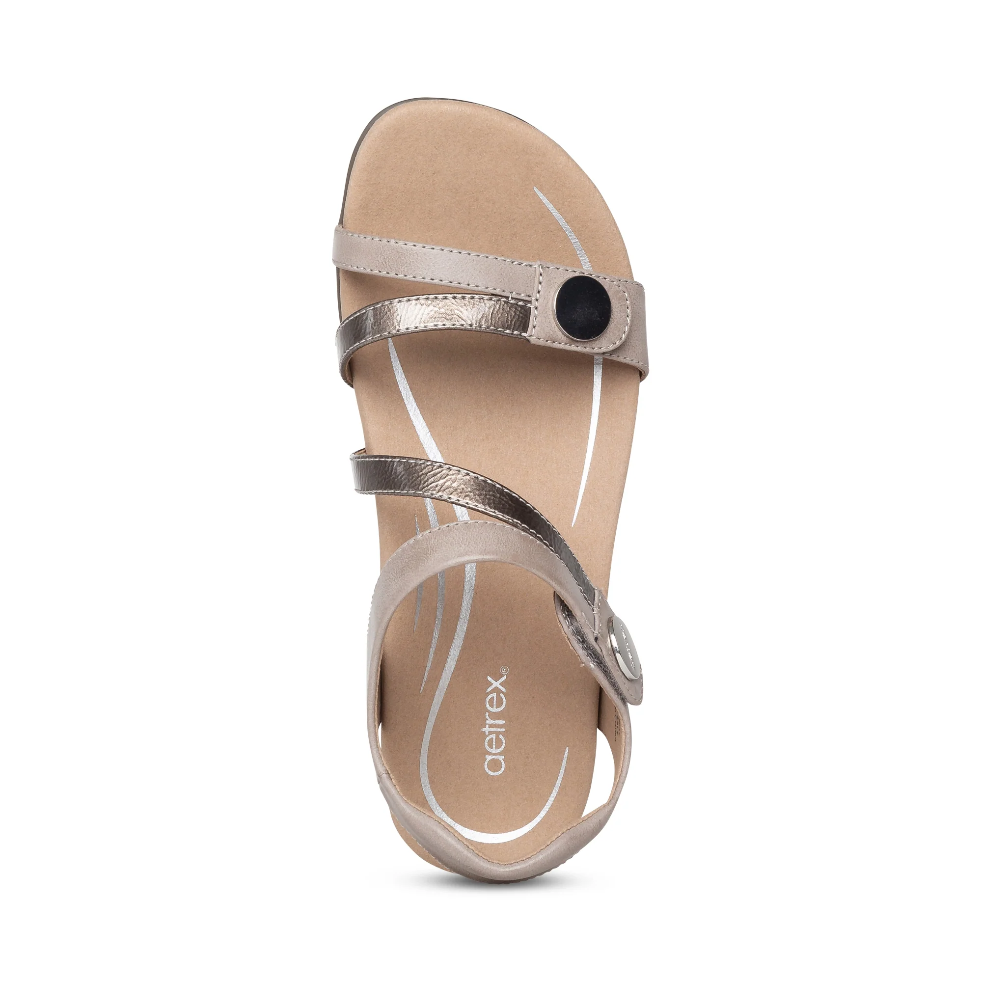 Jess Adjustable Quarter Strap Sandal - Smoke - Image 5