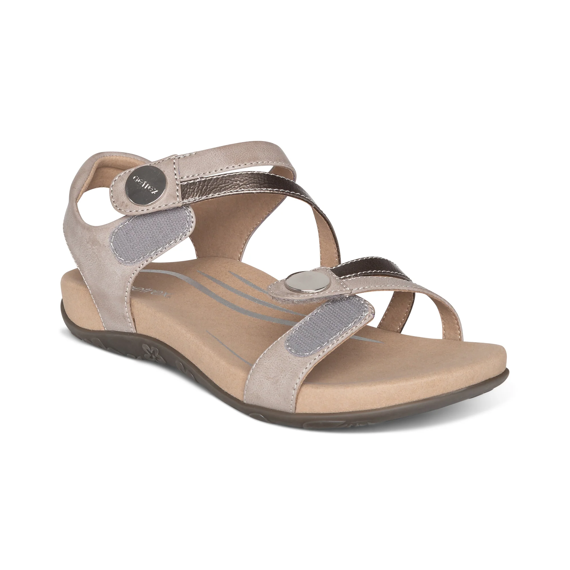 Jess Adjustable Quarter Strap Sandal - Smoke - Image 8