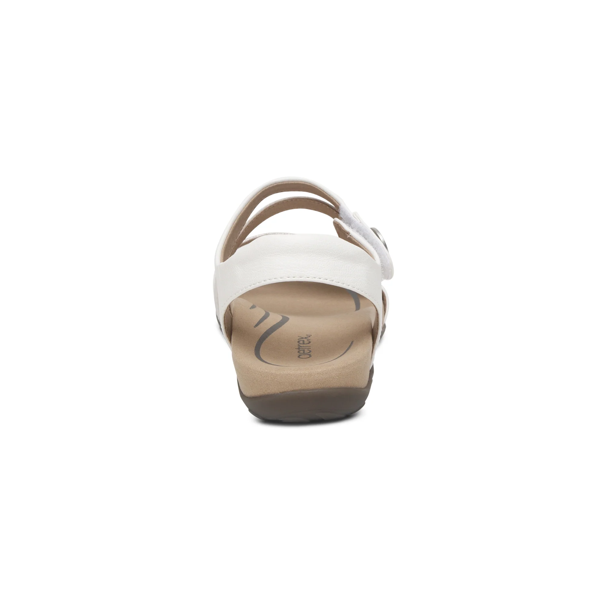 Jess Adjustable Quarter Strap Sandal - White - Image 3