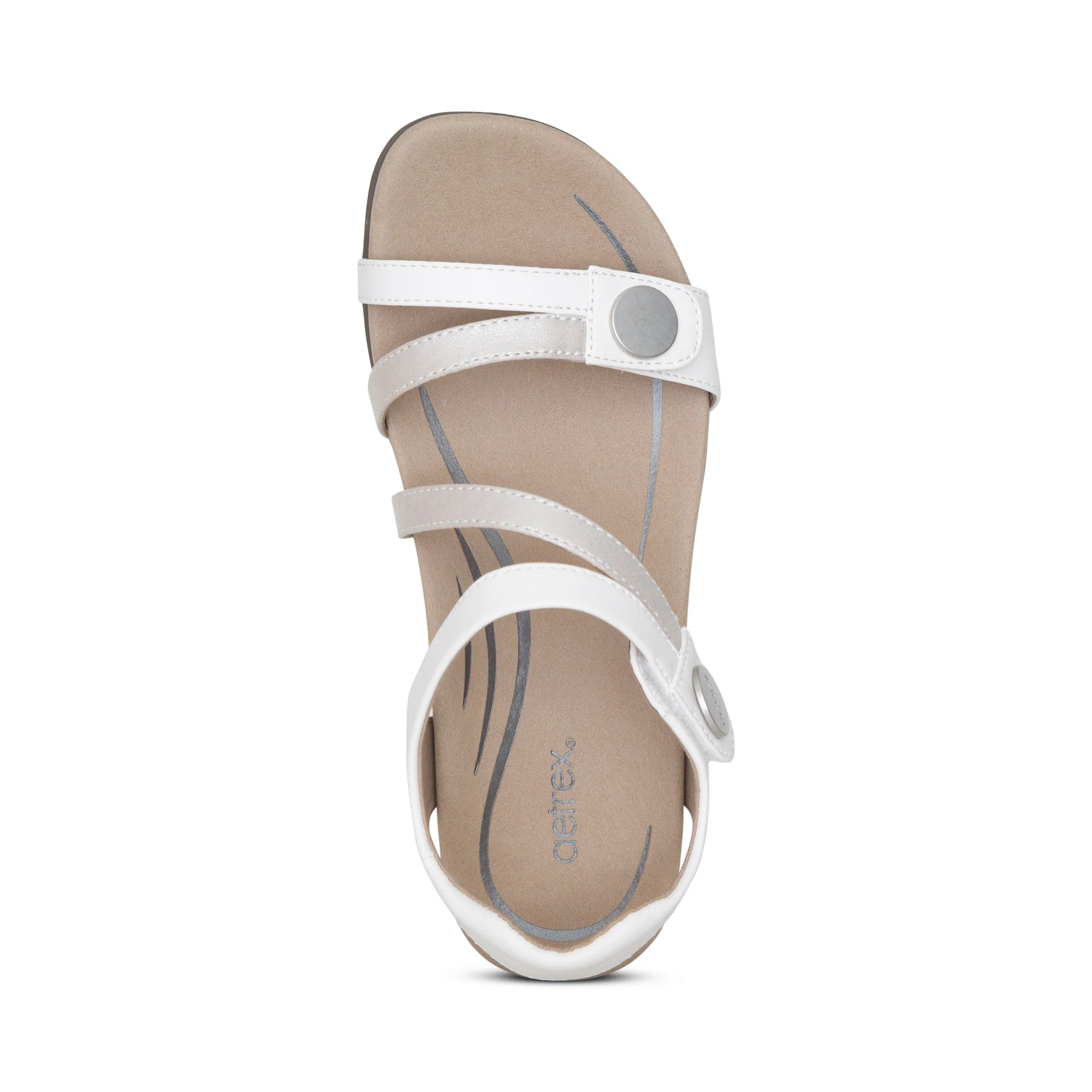 Jess Adjustable Quarter Strap Sandal - White - Image 5