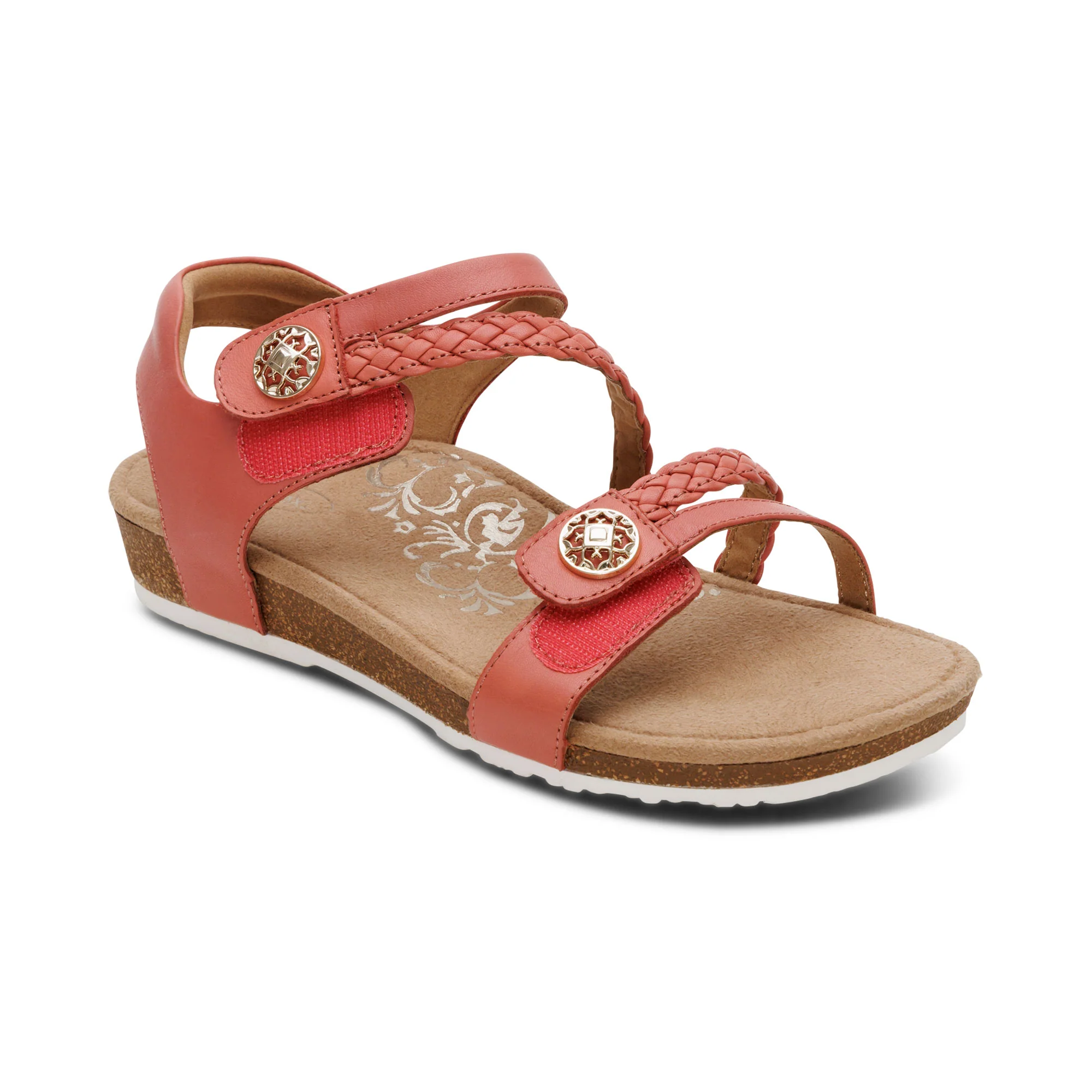 Jillian Braided Quarter Strap Sandal - Antique Rose - Image 7