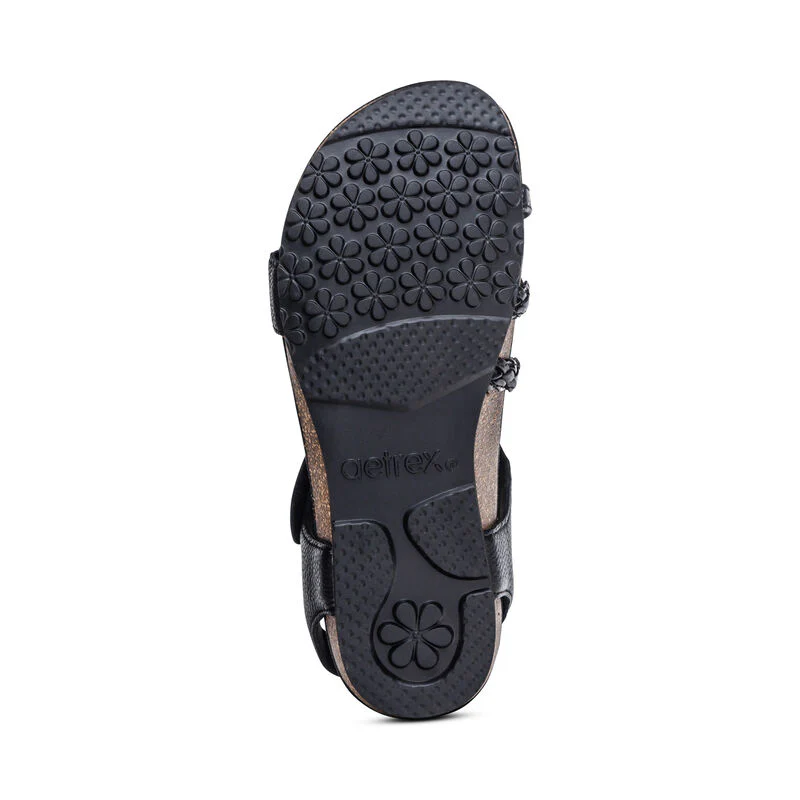 Jillian Braided Quarter Strap Sandal - Black - Image 6