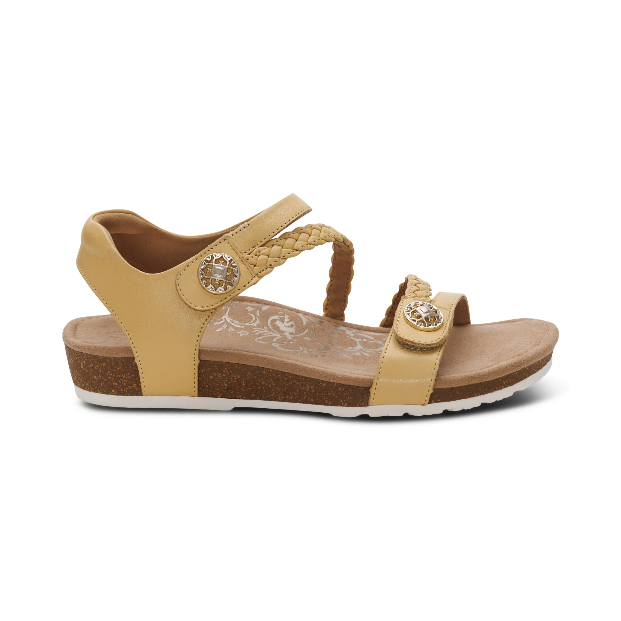 Jillian Braided Quarter Strap Sandal - Butter - Image 2
