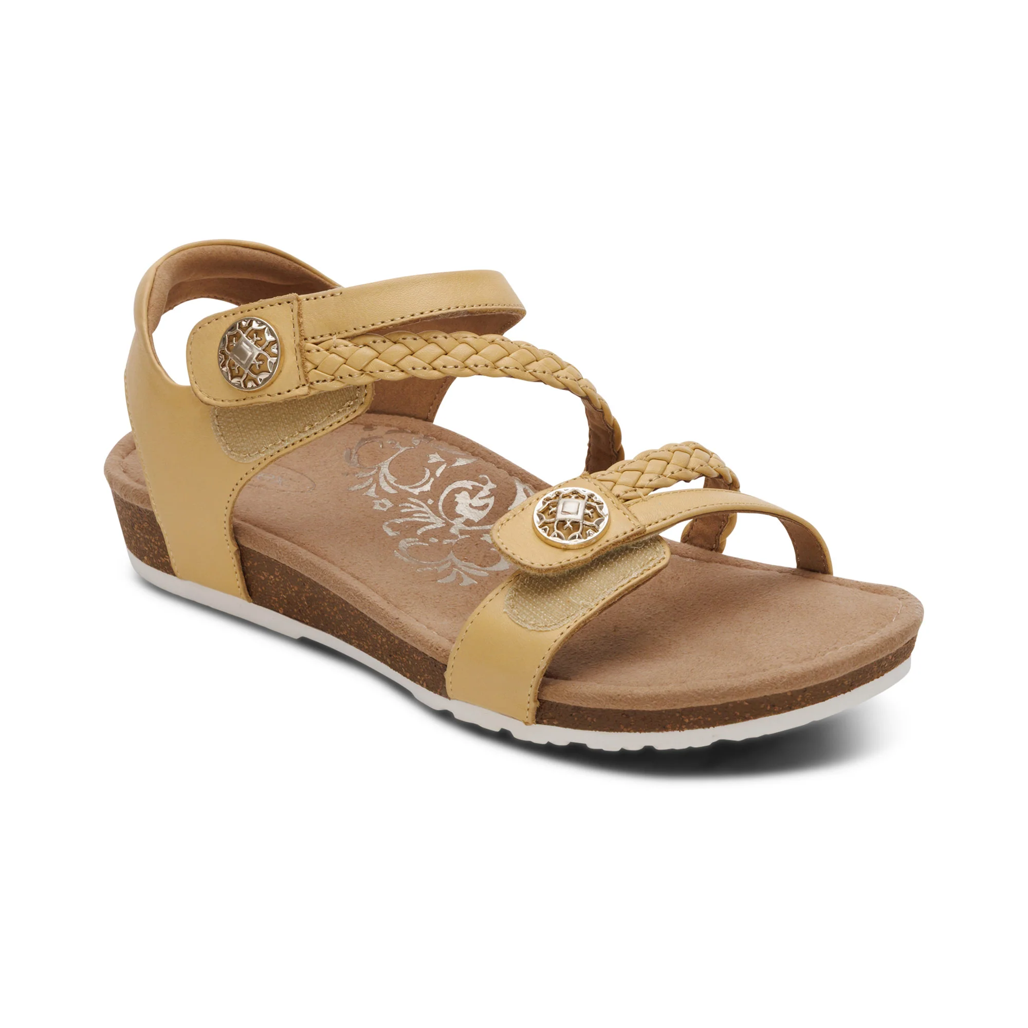 Jillian Braided Quarter Strap Sandal - Butter - Image 7