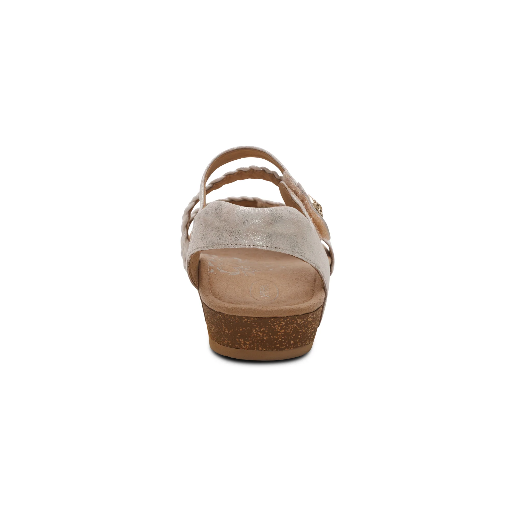 Jillian Braided Quarter Strap Sandal - Champagne - Image 3