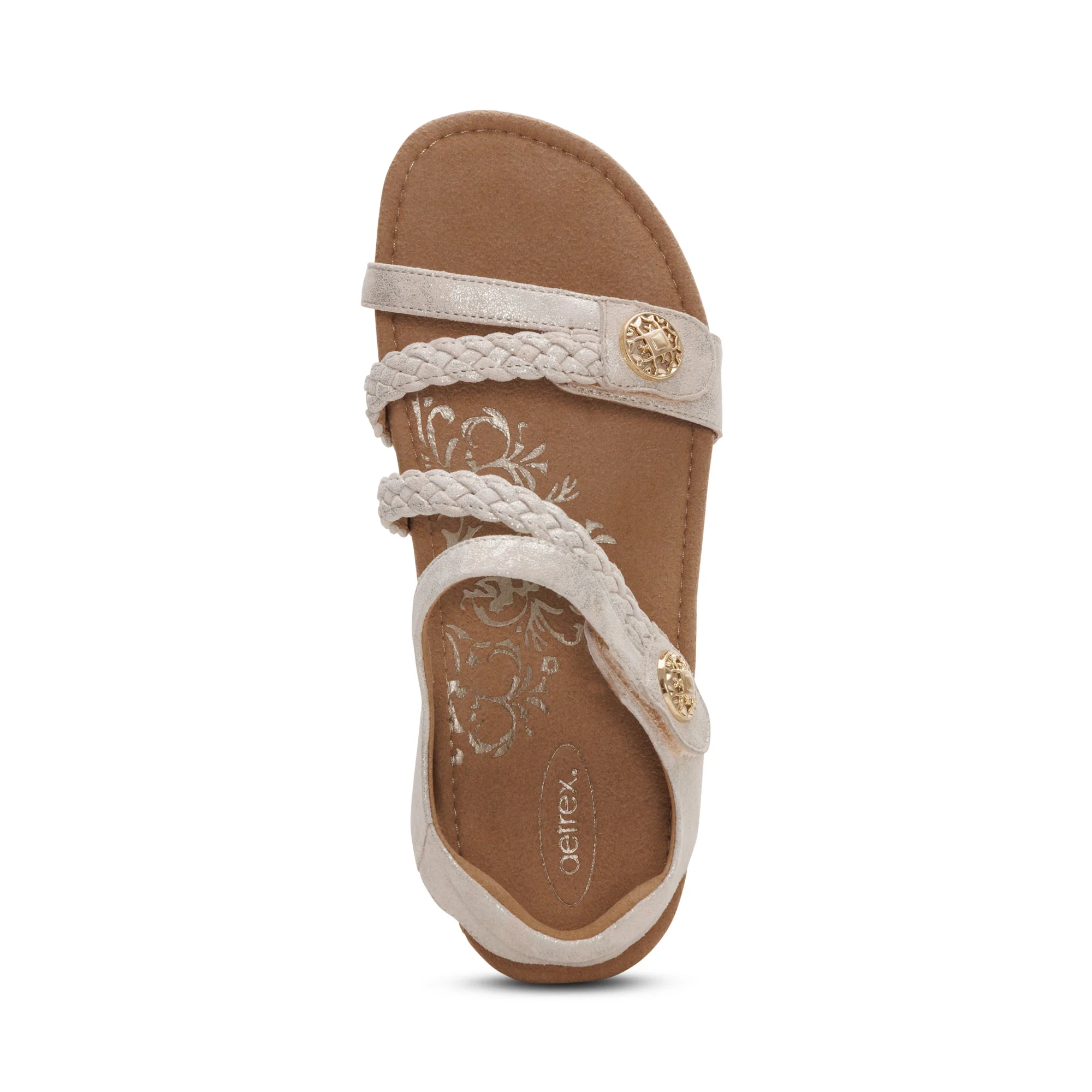 Jillian Braided Quarter Strap Sandal - Champagne - Image 5