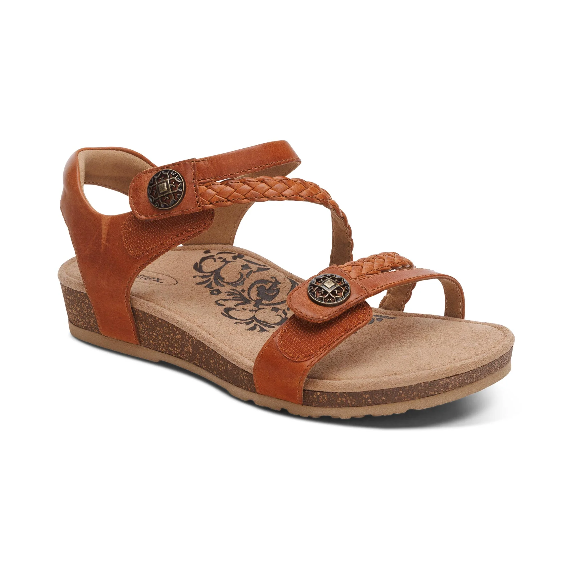 Jillian Braided Quarter Strap Sandal - Cognac - Image 7