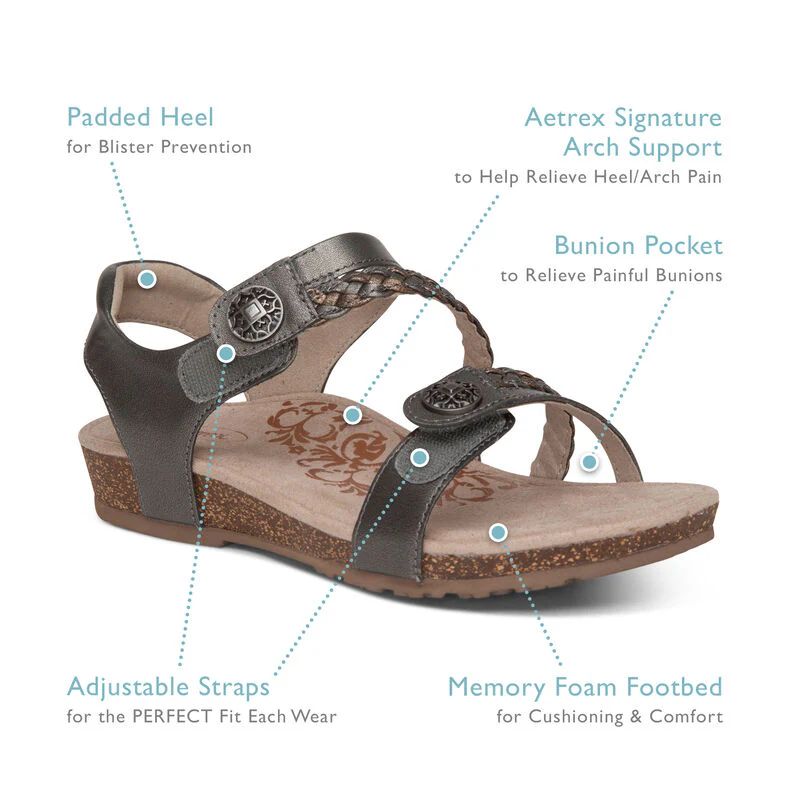 Jillian Braided Quarter Strap Sandal - Walnut - Image 6