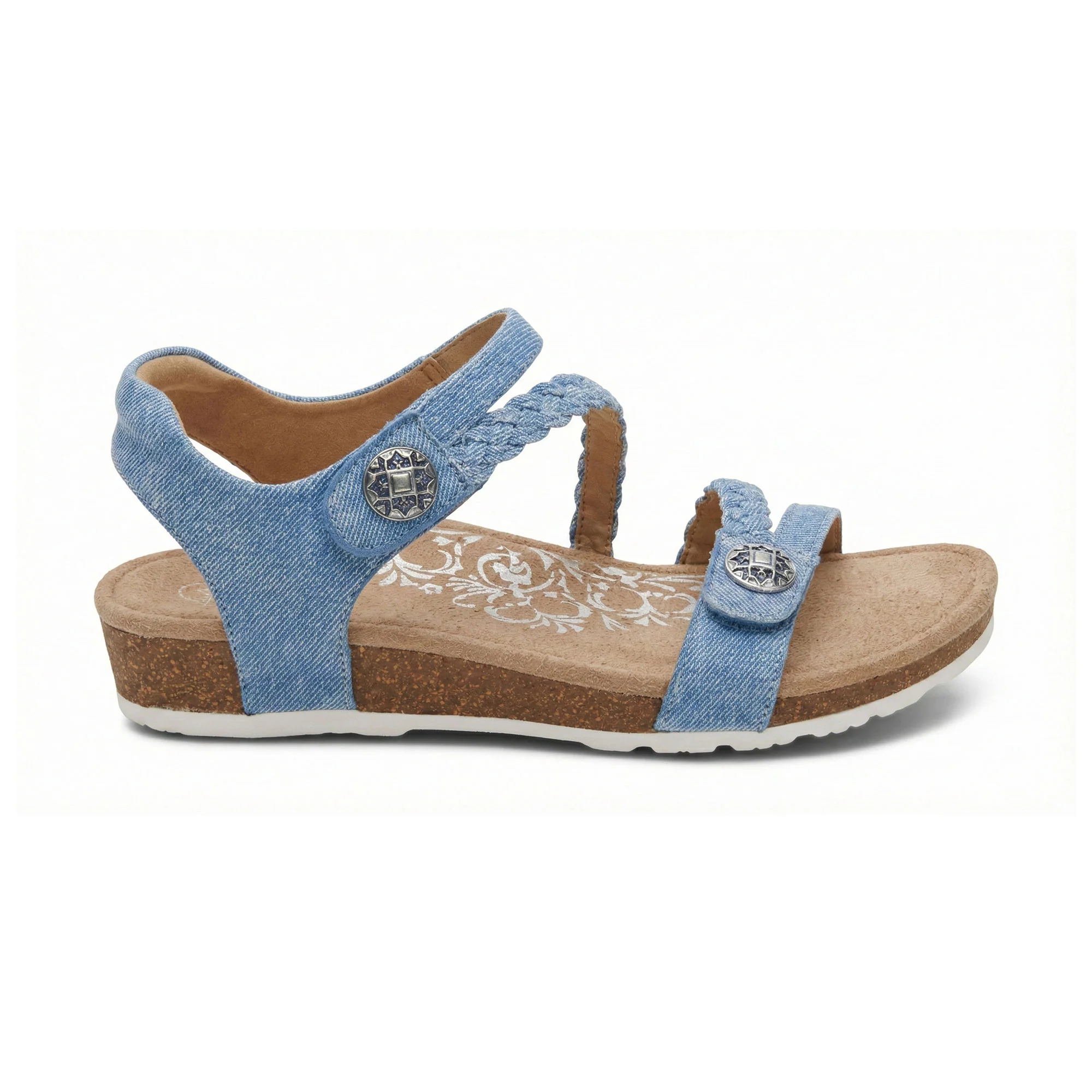 Jillian Braided Quarter Strap Sandal - Denim - Image 2