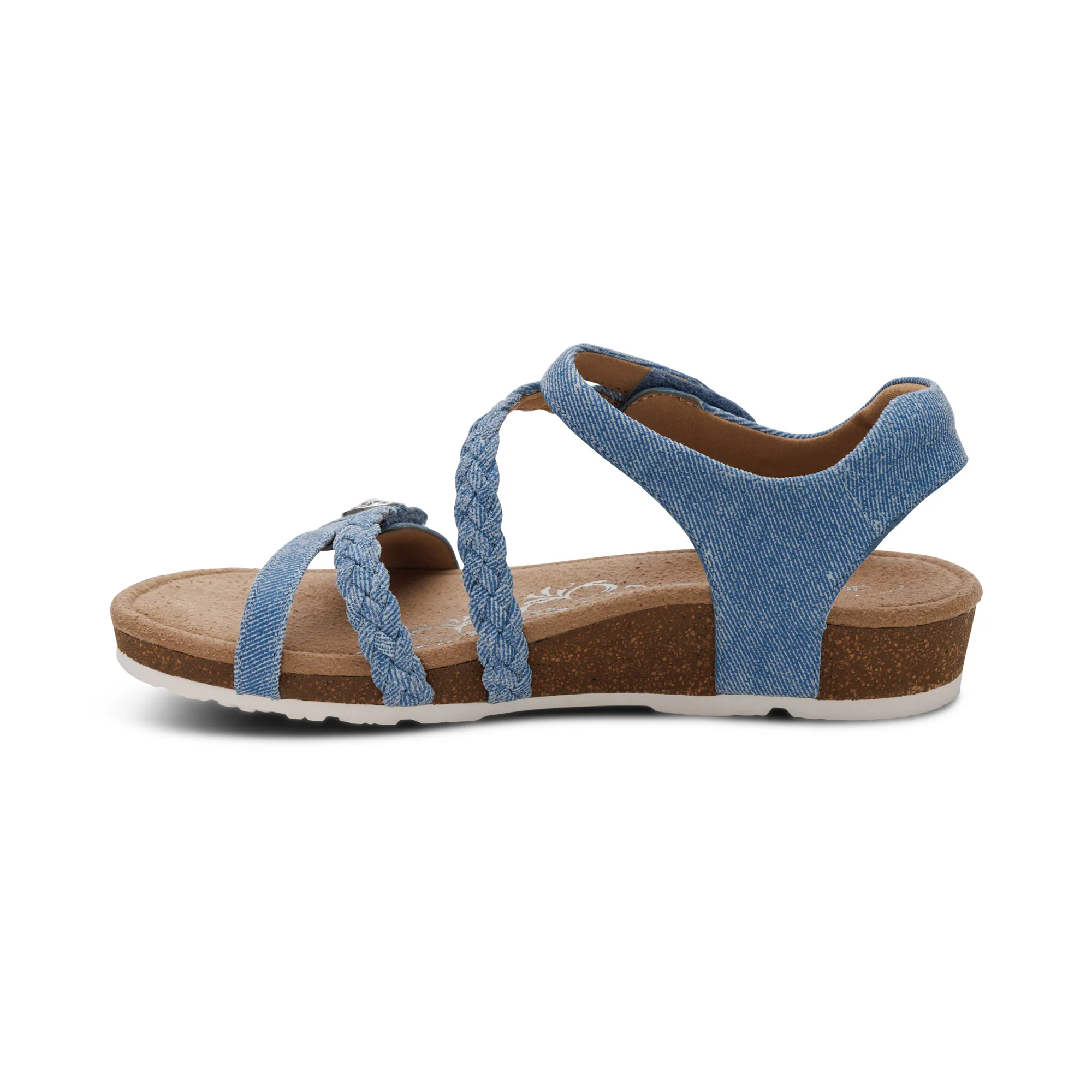 Jillian Braided Quarter Strap Sandal - Denim - Image 4